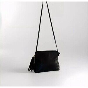 Leather Crossbody Bag Purse With Tassel